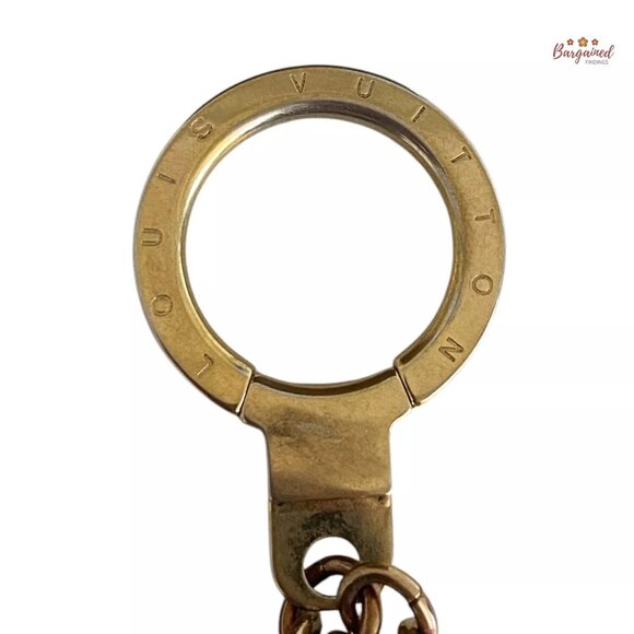 Authentic LOUIS VUITTON Porte Cles Cabochon Keyring Bag Charm - Picture 2 of 8